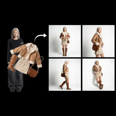 Character + Clothing (OOTD) Flat Lay to Studio Photoshoot